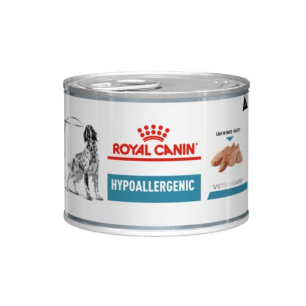 foto del prodotto royal canin veterinary diet hypoallergenic umido cane 200 gr confezione da 6 pezzi dieta veterinaria per cani 1 ordine scegli lo sconto bzr5 bzr20 200 punti fedelt 