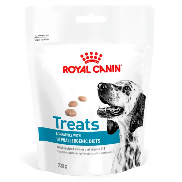 foto del prodotto royal canin veterinary diets treat hypoallergenic snack per cani 230 gr 1 ordine scegli lo sconto bzr5 bzr20 200 punti fedelt 