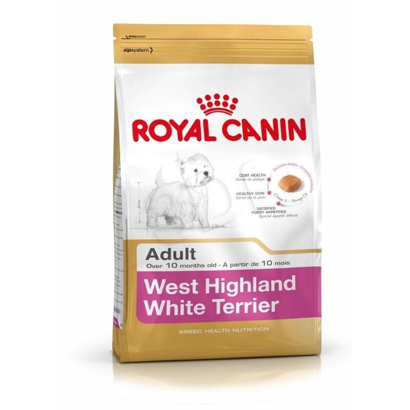 foto del prodotto royal canin west highland white terrier adult 3kg - cibo secco per cani westie adulti