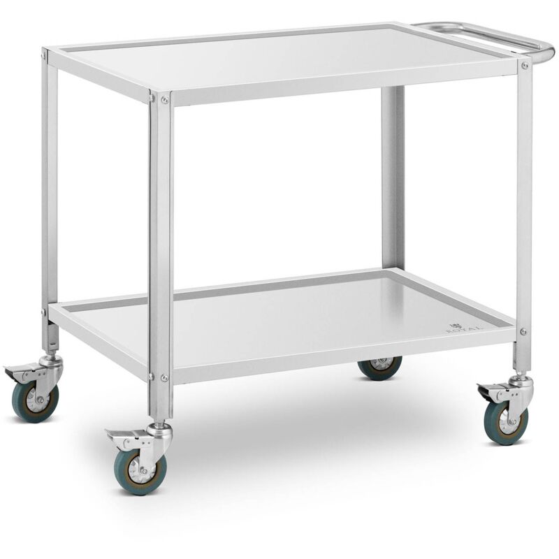 foto del prodotto royal catering carrello di servizio carrello portavivande acciaio inox 2 ripiani 100 kg