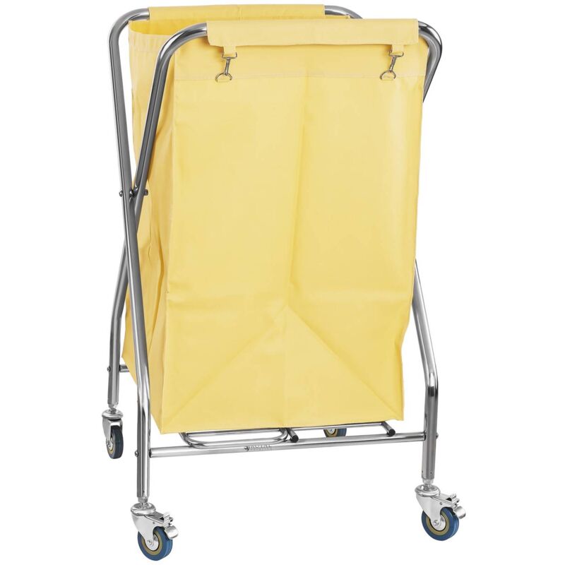 foto del prodotto royal catering carrello raccogli biancheria in acciaio inox con sacco rimovibile da 200 litri