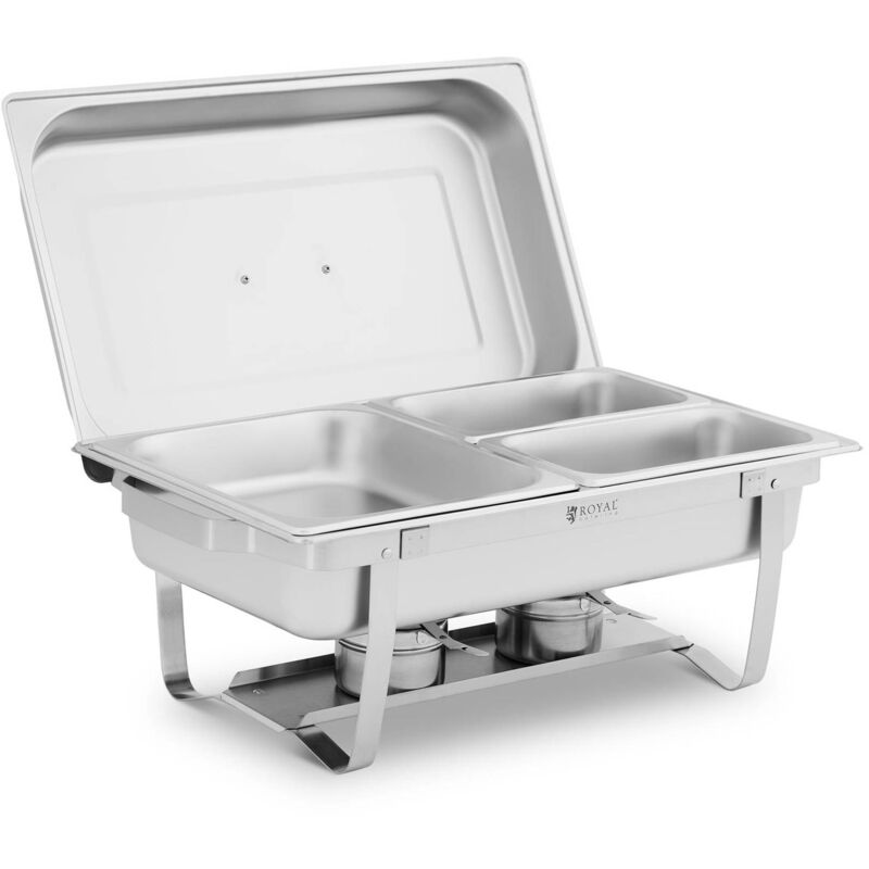 foto del prodotto royal catering chafing dish scaldavivande 9 l 2 contenitori per carburante