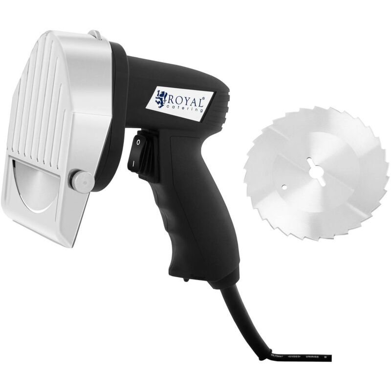 foto del prodotto royal catering coltello elettrico per kebab lama taglia d ner e gyros 60 kg h 3.000 giri min
