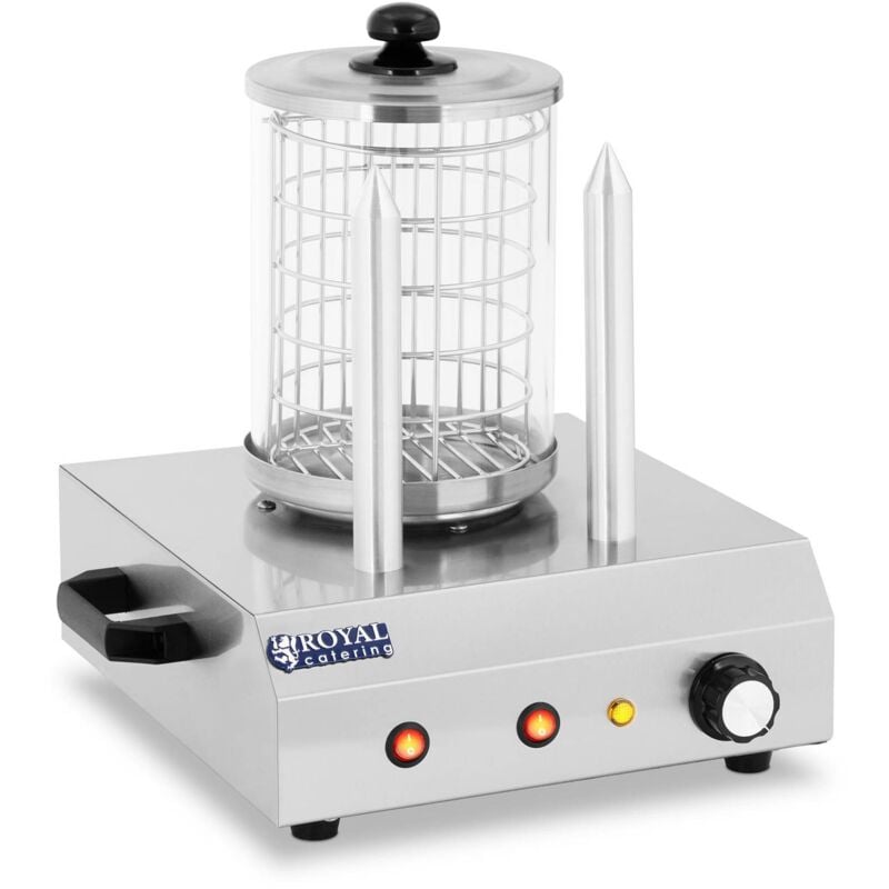 foto del prodotto royal catering cuoci wurstel con due steli cuoci hot dog scalda wurstel 422 w acciaio alluminio