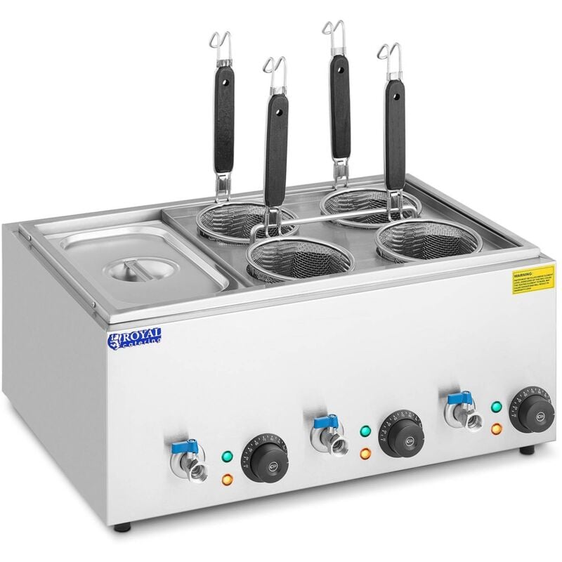 foto del prodotto royal catering cuocipasta con 4 cestini e gn 1 3 contenitori 30 110 c
