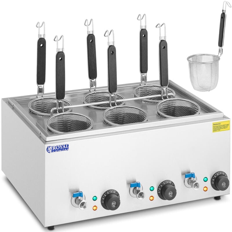foto del prodotto royal catering cuocipasta con 6 cestelli temperatura 30 110 c