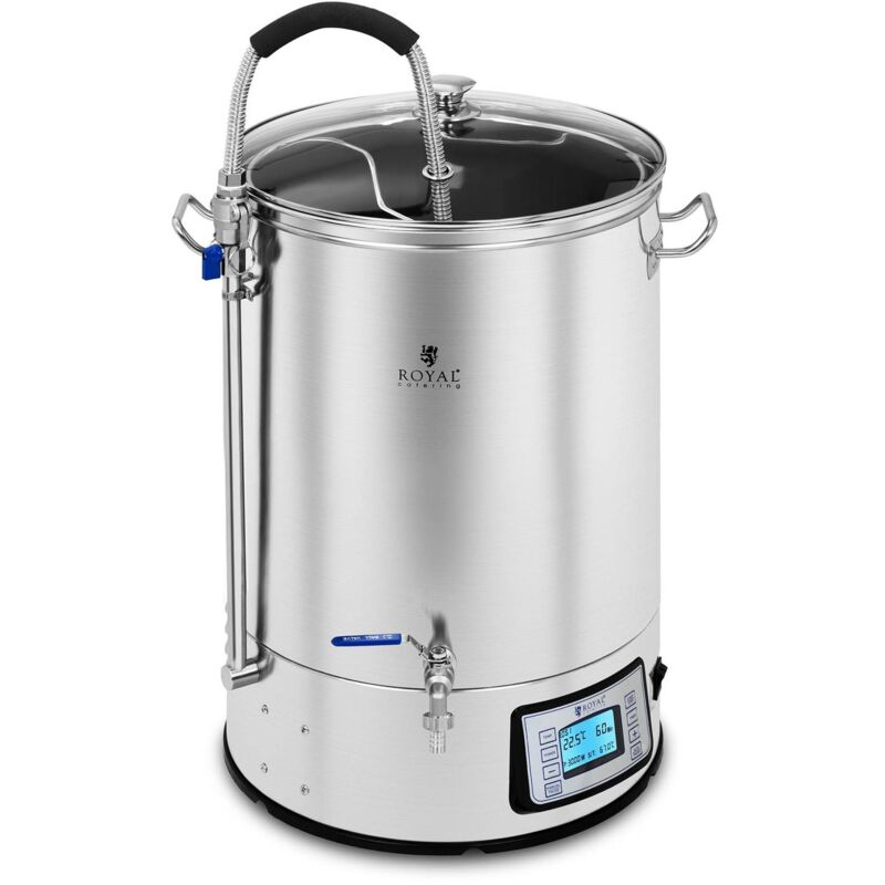 foto del prodotto royal catering fermentatore per birra set elettrico produzione birra ammostatore inox 40l 2500w