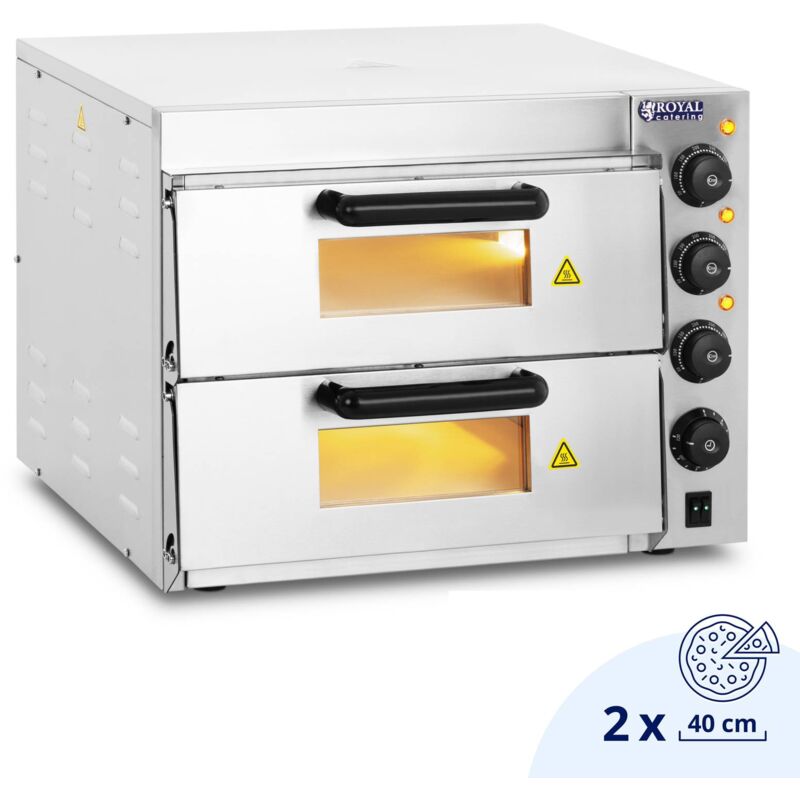 foto del prodotto royal catering forno per pizza elettrico con pietra da casa professionale argilla chamotte 3 kw