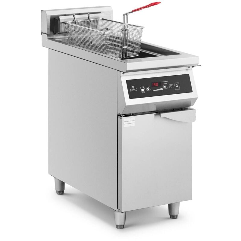 foto del prodotto royal catering friggitrice a induzione friggitrice doppia 30 l 10000 w led timer