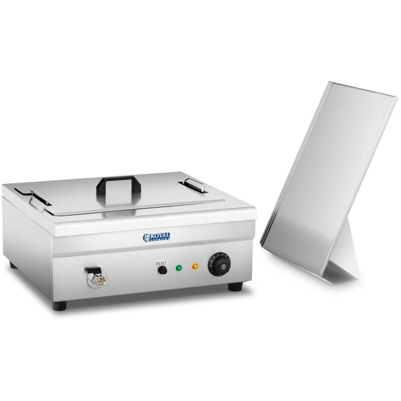 foto del prodotto royal catering friggitrice elettrica banco grande 230v scarico olio 18 l 3200 w sgocciolatoio