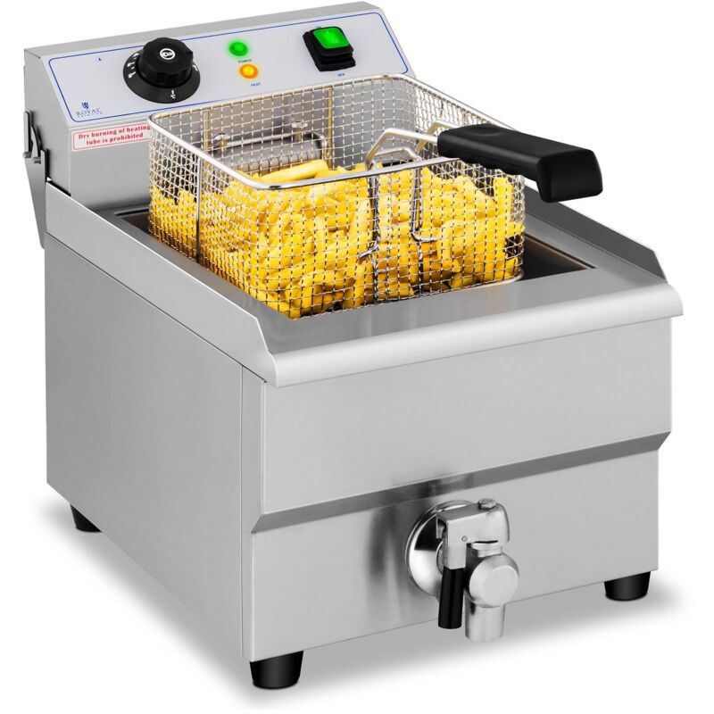foto del prodotto royal catering friggitrice elettrica con rubinetto di scarico 16 litri zona fredda 3500 w 230 v