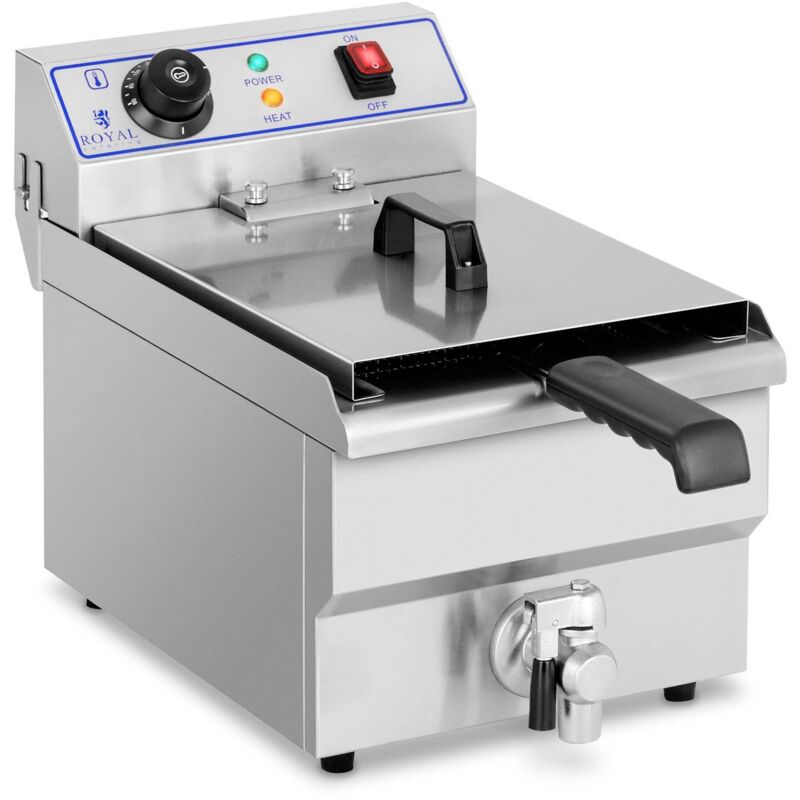 foto del prodotto royal catering friggitrice elettrica professionale in acciaio inox con zona fredda 230 v 10 l