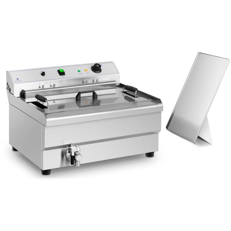 foto del prodotto royal catering friggitrice per pasticceria con zona fredda e ripiano laterale 9000 w 30 litri