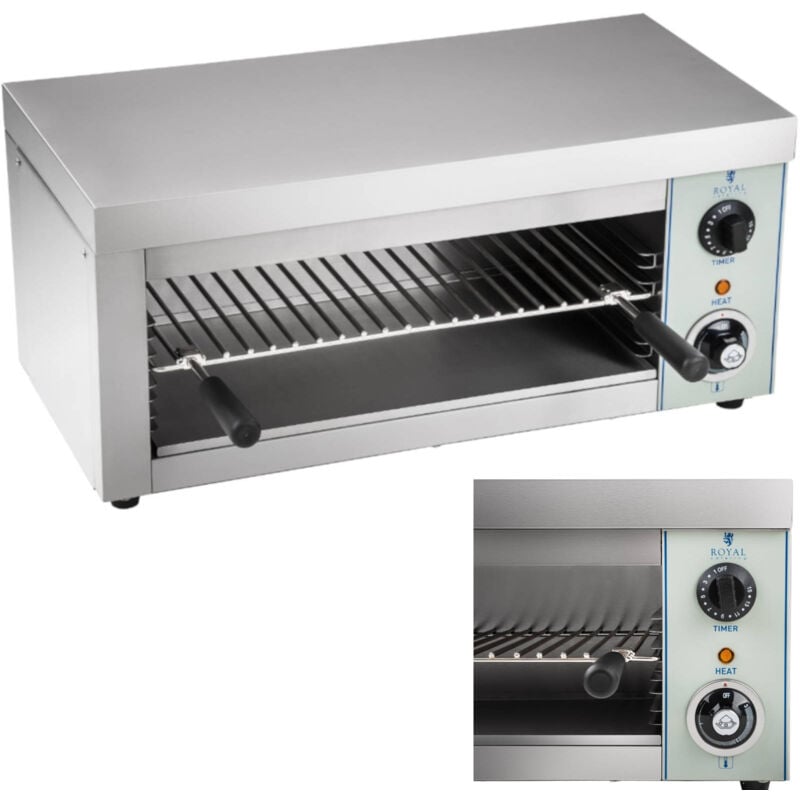 foto del prodotto royal catering - grill a contatto inox rces-2000-ego dimensioni 42 x 60 7 x 28 cm peso 11 30 kg