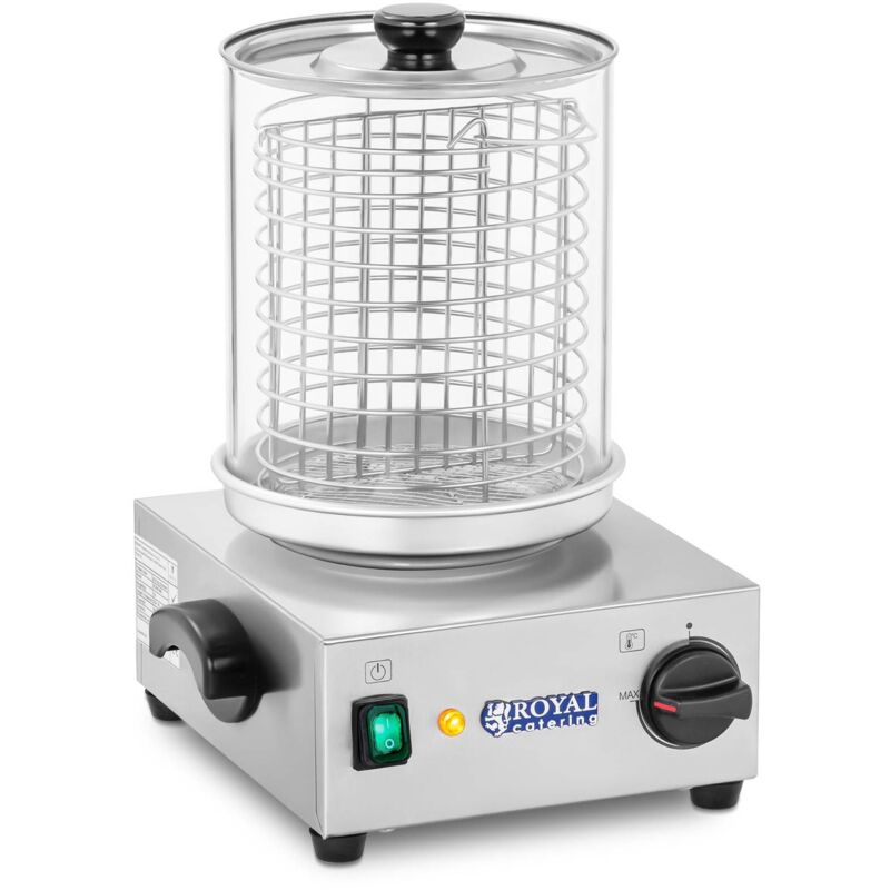 foto del prodotto royal catering hotdog maker macchina scalda wurstel salsicce professionale 230v 800w acciaio
