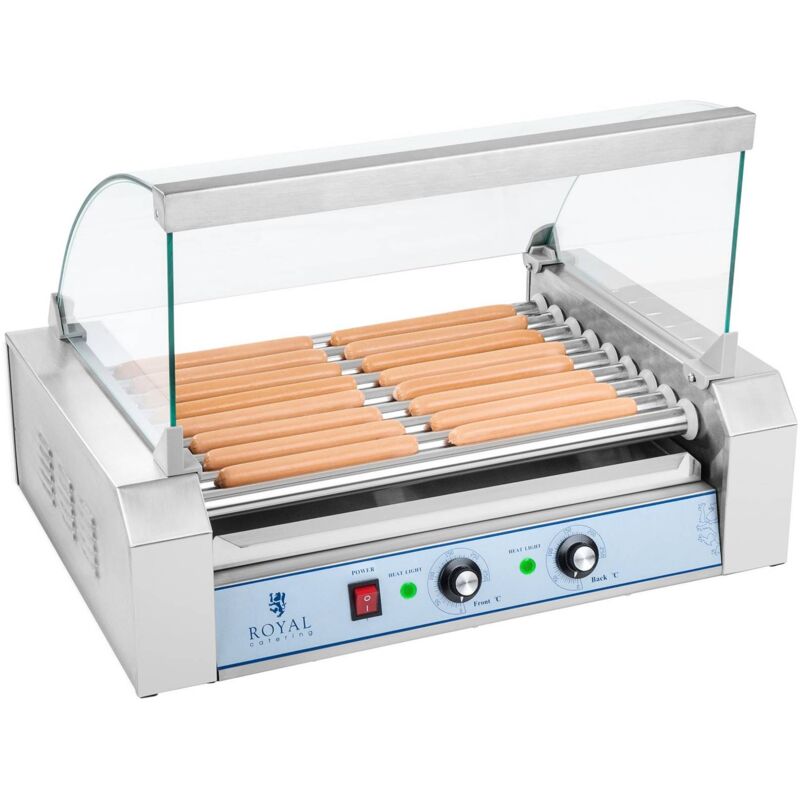 foto del prodotto royal catering macchina 9 rulli hot dog wurstel salsicce hotdog maker professionale express