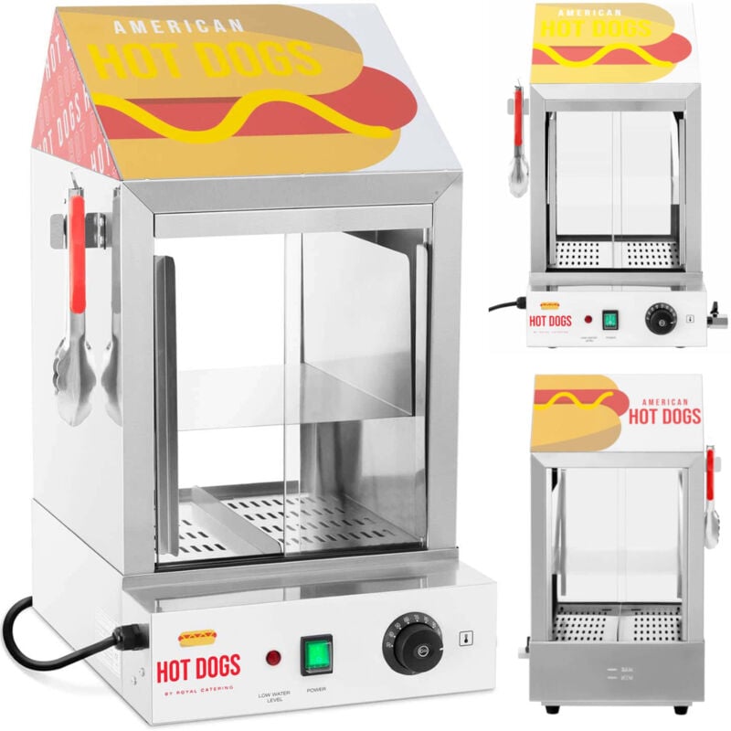 foto del prodotto royal catering macchina per hot dog cuoci hot dog professionale 1.000 w 100 wurstel 25 panini