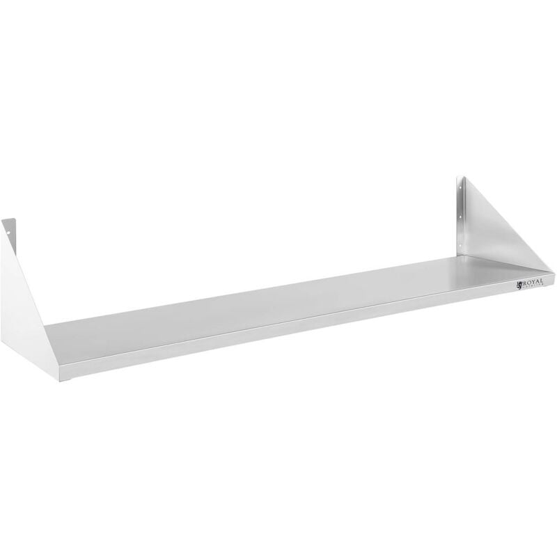 foto del prodotto royal catering mensola in acciaio inox per cucina da 120 x 30 cm incluso materiale di fissaggio