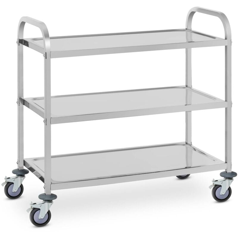 foto del prodotto royal catering rcsw 3a carrello per catering a 3 ripiani fino a 150 kg in acciaio inox