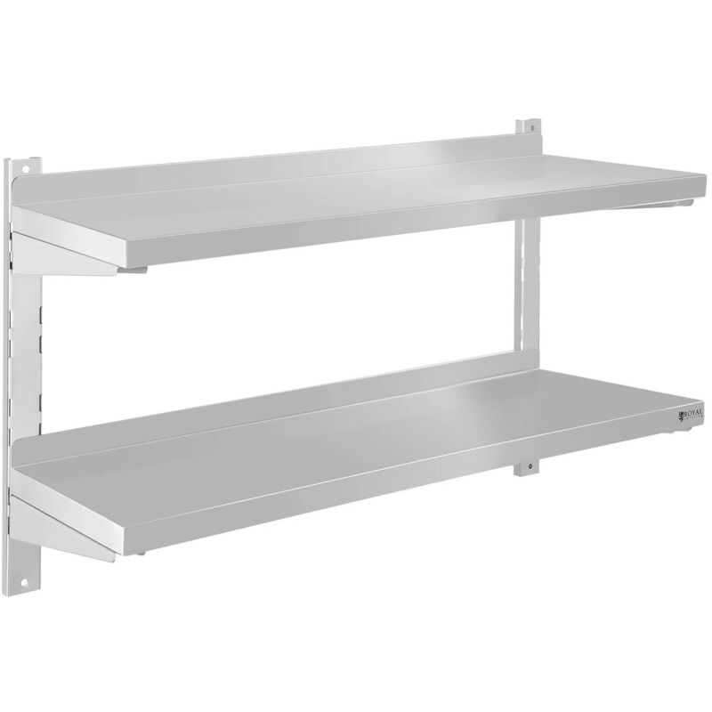 foto del prodotto royal catering - ripiano in acciaio inossidabile dimensioni 80x30 cm (lxp) per utensili da cucina