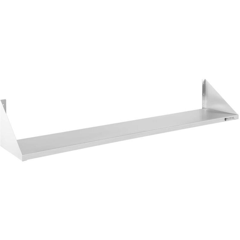 foto del prodotto royal catering ripiano in acciaio inossidabile per stoviglie 150 x 30 cm con mensole laterali