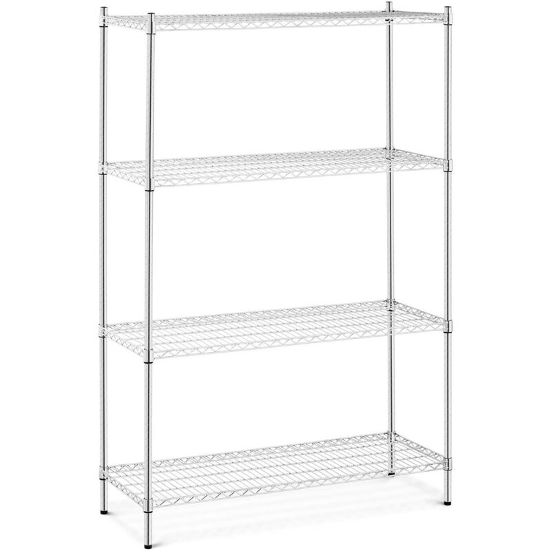 foto del prodotto royal catering scaffale filo metallico 1000 kg scaffalatura 4 ripiani 120 x 45 x 180 cm