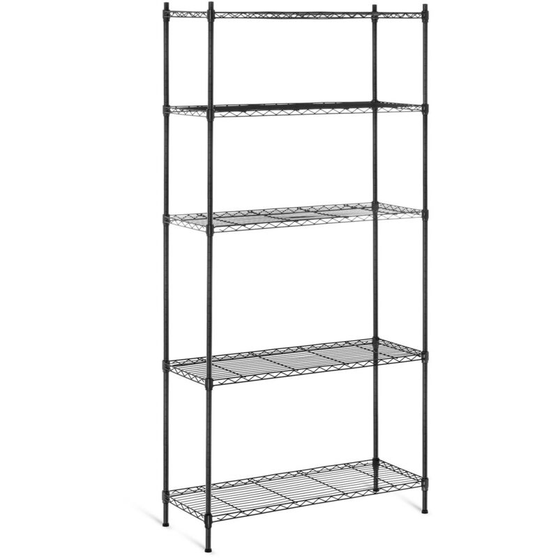 foto del prodotto royal catering scaffale metallico componibile scaffalatura metallo 35 x 90 x 180 150 kg nero