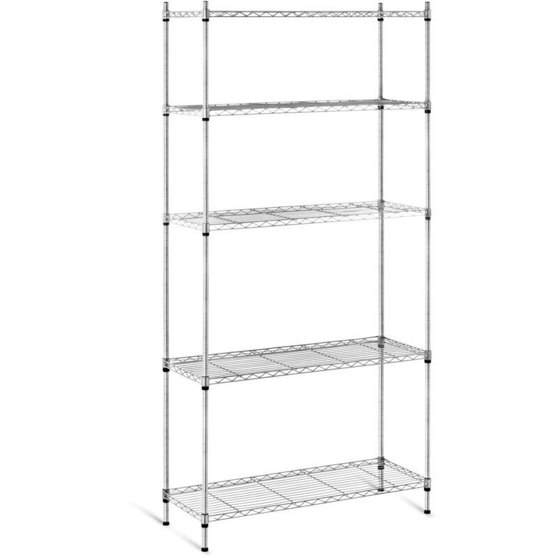 foto del prodotto royal catering scaffale metallico componibile scaffalatura metallo 35x90x180 150kg in grigio