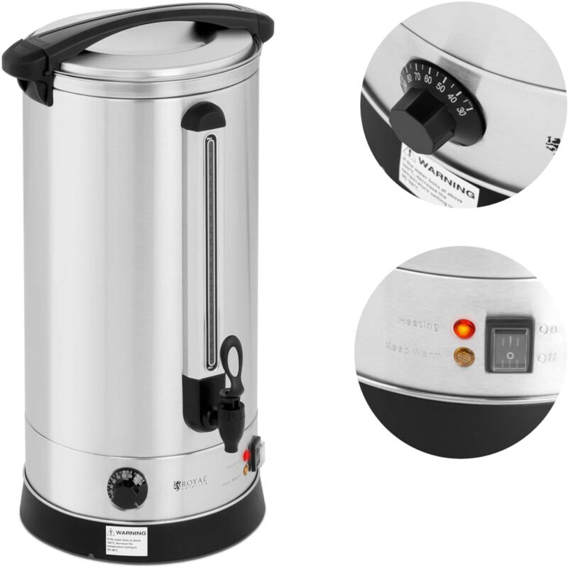 foto del prodotto royal catering scaldabagno caldo a doppia parete in acciaio 23,5l 2500 w