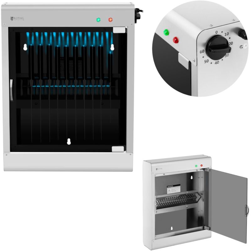 foto del prodotto royal catering - sterilizzatore coltelli uv sterilizzatore cucina acciaio inox timer 20 coltelli