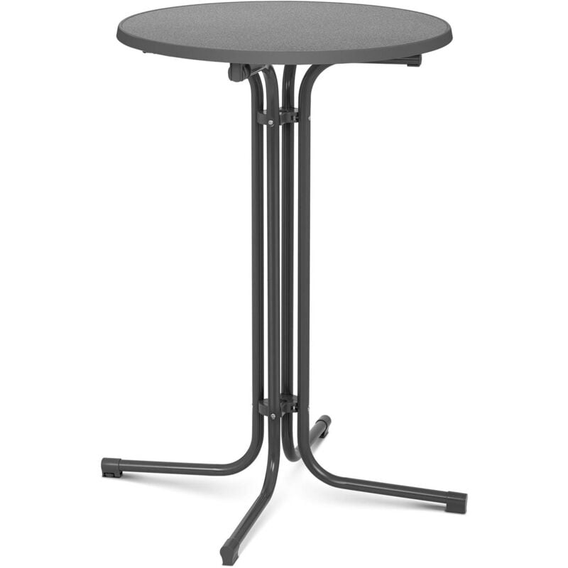foto del prodotto royal catering tavolo da bar pieghevole tavolino altro da bistro chiosco rotondo 70 cm grigio