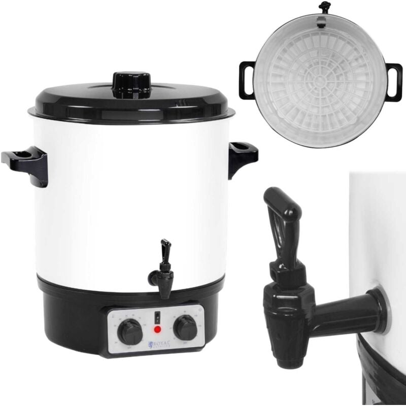 foto del prodotto royal catering vin brul bollitore dispenser bevande calde 27 litri timer rubinetto di scarico