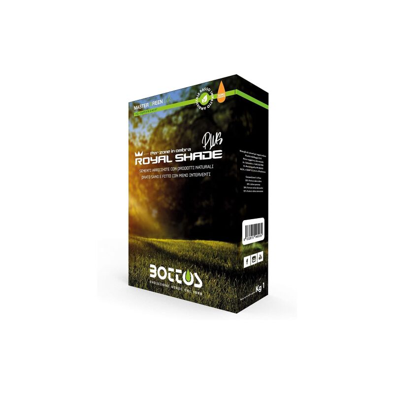 foto del prodotto royal shade plus semi professionali tappeto erboso prato zone in ombra da kg 1 bottos