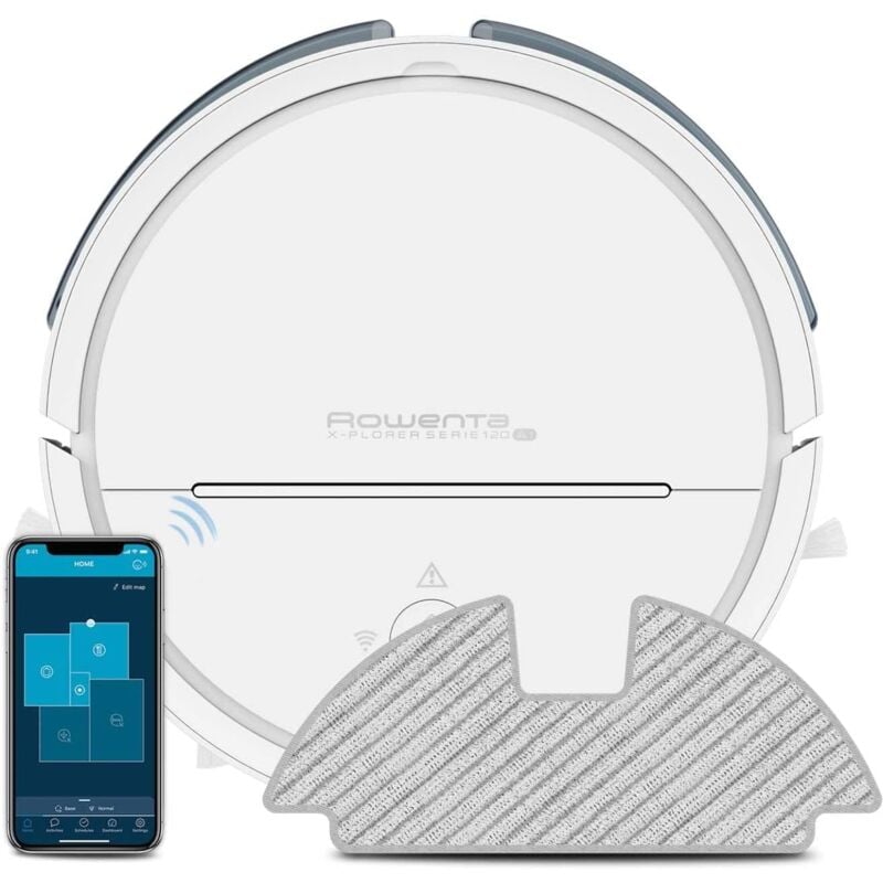 foto del prodotto rr7877 x plorer serie 120 ai robot aspirapolvere lavapavimenti con mappatura precisa, tecnologia laser, 2700pa, autonomia 2 ore, pulizia 4 in 1,