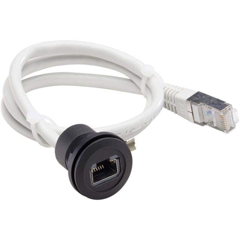 foto del prodotto rrjrj45sw presa da pannello rj45 rrjrj45sw presa, spina dritta nero 1 pz. schlegel