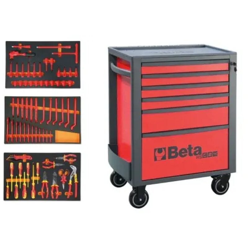 foto del prodotto rsc24 6 r cassettiera con assortimento per riparazione veicoli ibridi 66 pz. beta