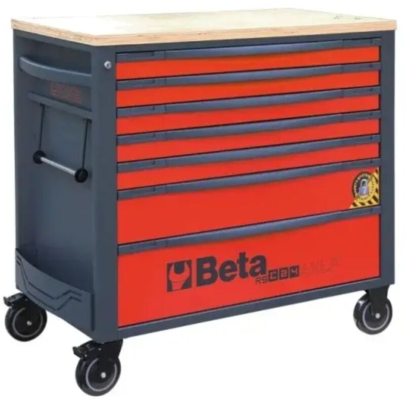 foto del prodotto rsc24axlp 7 cassettiera mobile 7 cassetti antiribaltamento modello lungo rosso beta