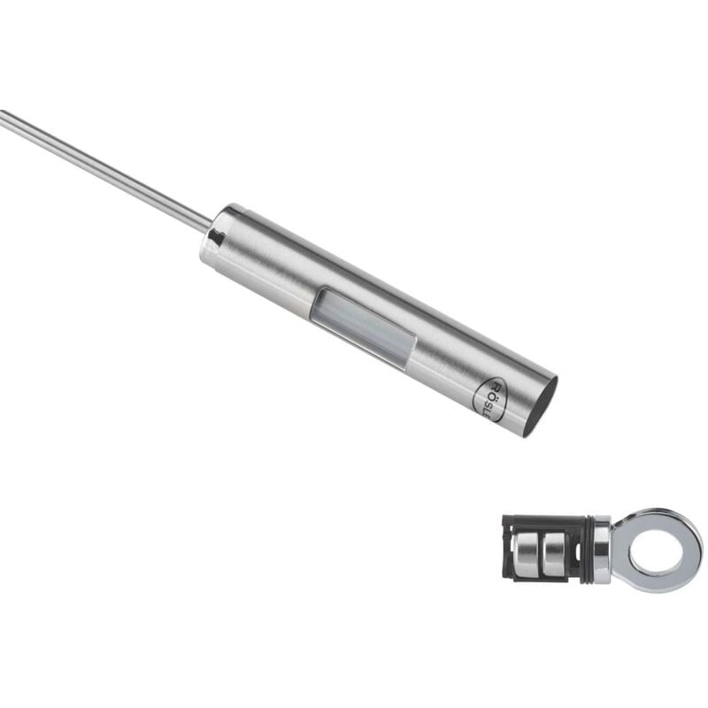 foto del prodotto rsle r sle termometro gourmet, da cucina, con display della temperatura digitale, illuminato in c e f, da 40 c fino a 200 c, acciaio inox