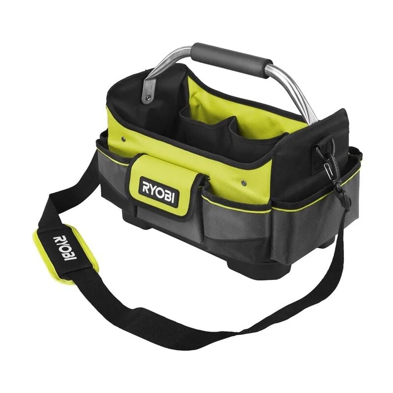 foto del prodotto rsssot1 borsa porta utensili aperta 17 litri 10 tasche 205x250x340mm ryobi