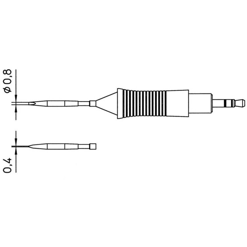 foto del prodotto rt9 punta di saldatura forma a scalpello, dritta dimensione punta 0.8 mm contenuto 1 pz. weller