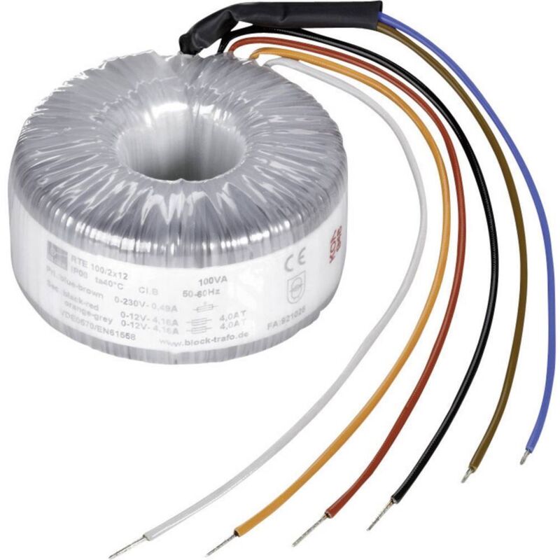 foto del prodotto rte 400 2x24 trasformatore toroidale 400 va 8.33 a block