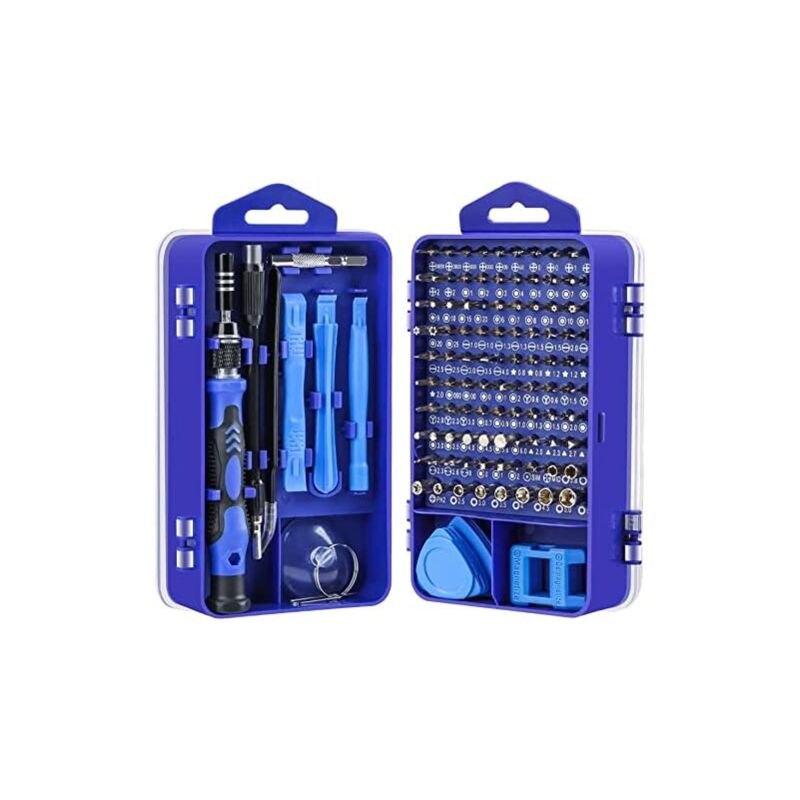 foto del prodotto rtgpt set di cacciaviti di precisione magnetici 115 in 1, mini cacciaviti portatili per la riparazione di laptop, smartphone, orologi, occhiali,