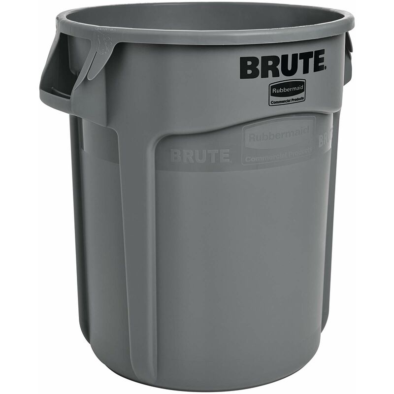 foto del prodotto rubbermaid commercial products fg261000 brute contenitore rotondo a bassa densit , in polietilene lldpe, grigio