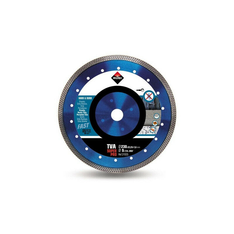 foto del prodotto rubi disco diamantato per materiali duri 230x22,2x1,6mm turbo viper tva 230 superpro