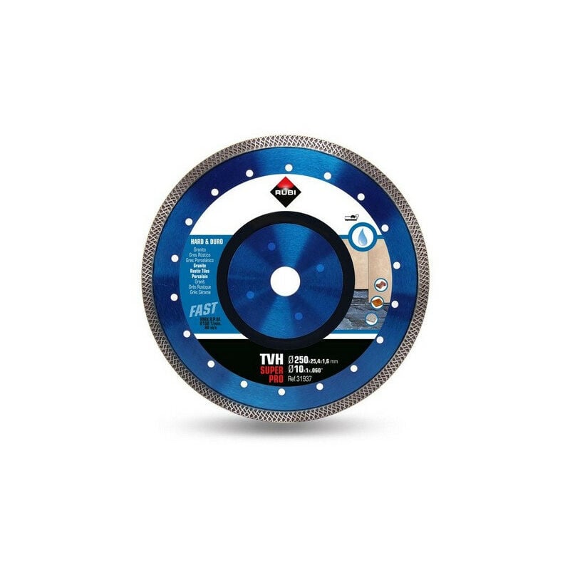 foto del prodotto rubi disco diamantato tvh 250 superpro 250 mm per materiali duri 31937