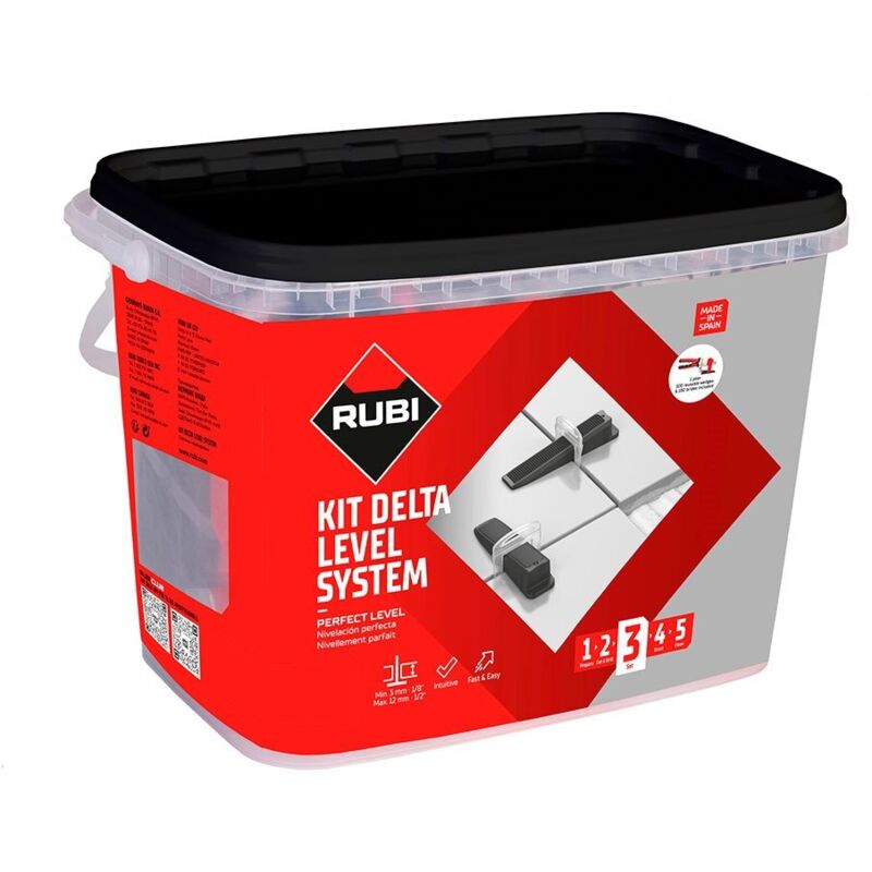 foto del prodotto rubi - kit sistema di livellamento delta 1mm (3-12mm) r3956