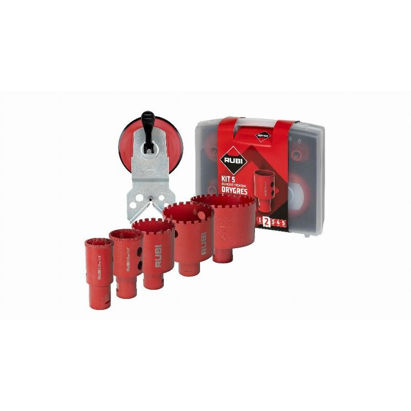 foto del prodotto rubi set di 6 punte drygres premium 6 8 20 35 50 68 mm m14 lg. su smerigliatrice 51929