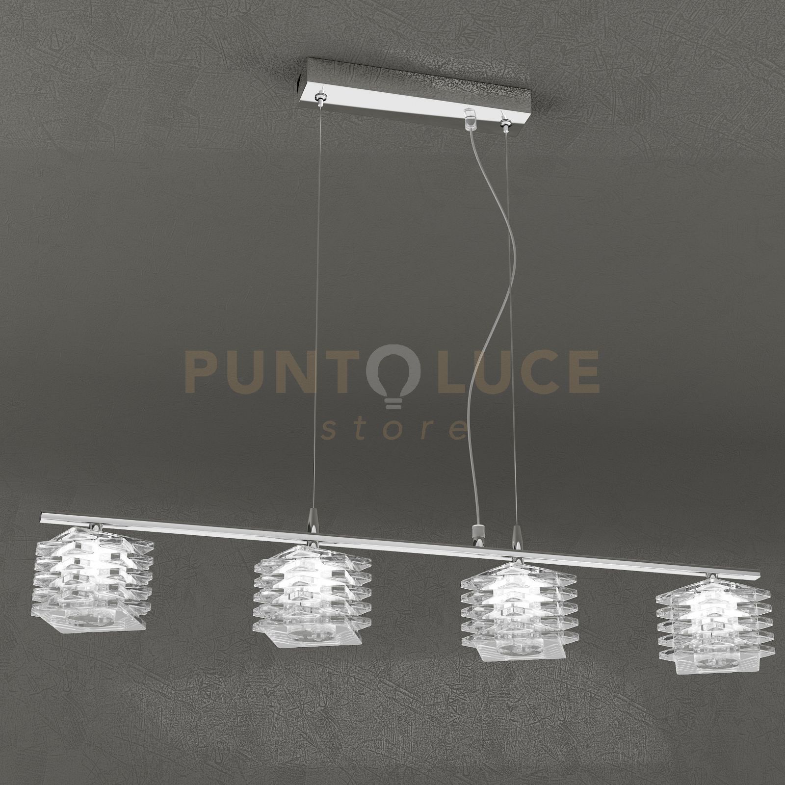 foto del prodotto rubik sospensione 4 luci 1126-s4