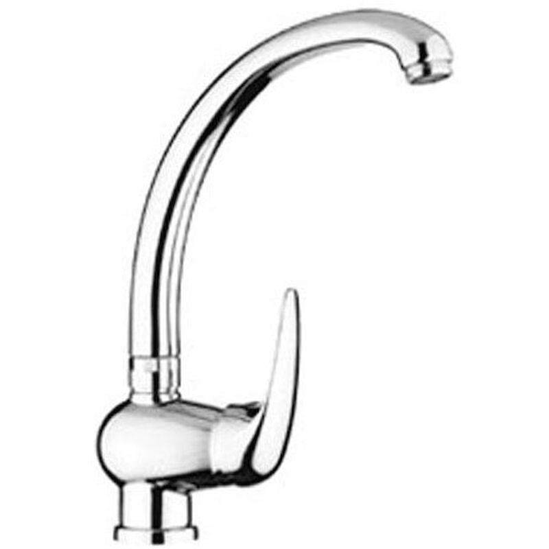 foto del prodotto rubinetteria paffoni duemila du181 miscelatore lavello cromato bocca girevole codice prod du181cr