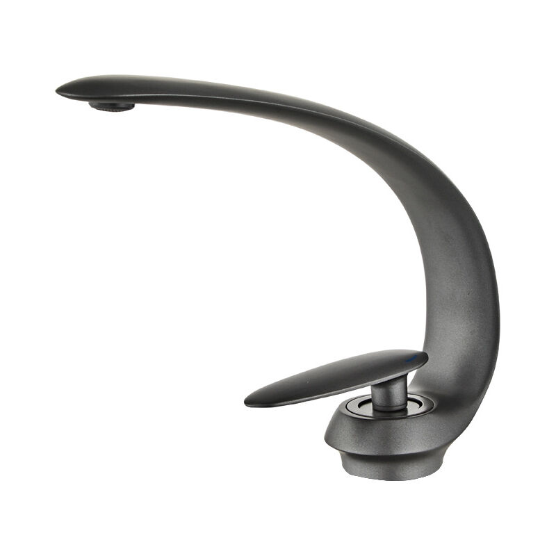 foto del prodotto rubinetti per lavandino del bagno miscelatore per lavandino in ottone monoforo gru per lavabo rubinetto per lavabo art, grigio